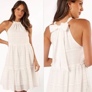 NWT Petal & Pup Linde Mini Dress White Tiered Size 8